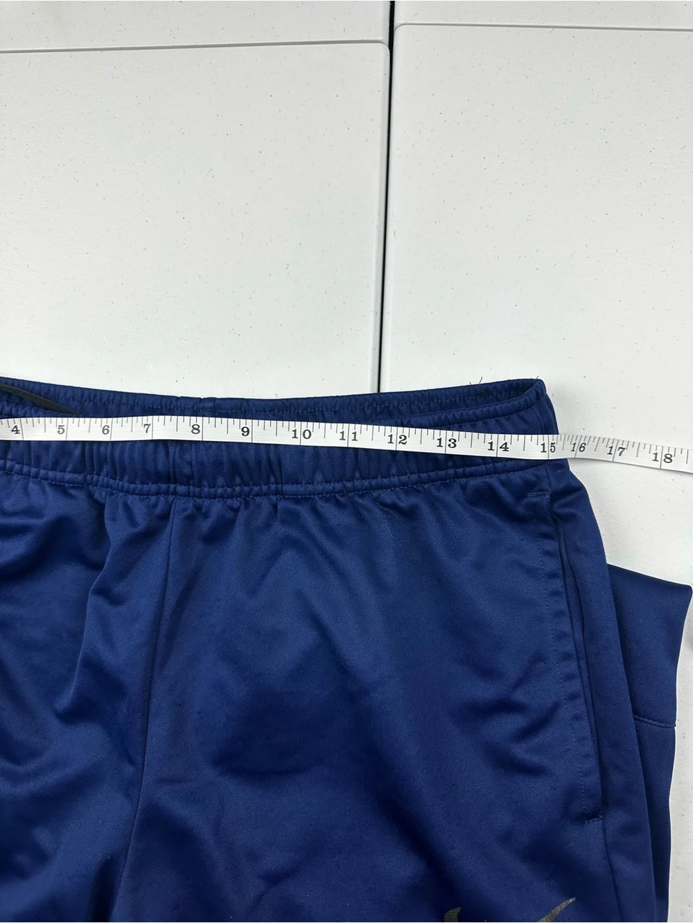 Nike Dark Blue Training Track Pants with Black Swoosh